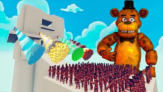 100x FREDDY FAZBEAR + 1x GIANT vs 4x EVERY GOD - Totally Accurate Battle Simulator TABS