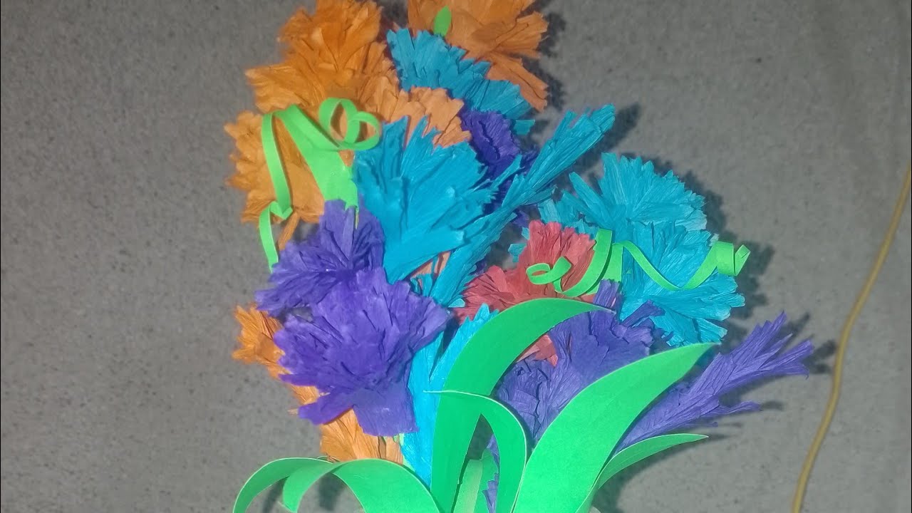 DIY: Color Paper Flowers Making Step by Step | घर की सजावट के लिए"