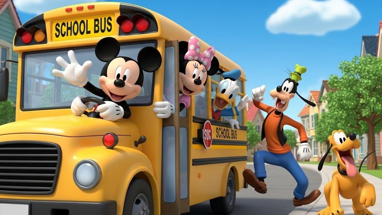 “Mickey Mouse Bus Driving – Fun Kids Poem | 3D Cartoon Story for Children”