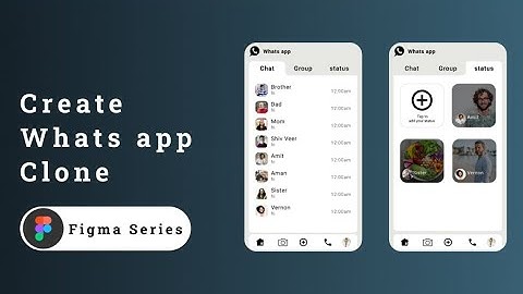 Whatsapp clone Create In Figma ||Ui Designer