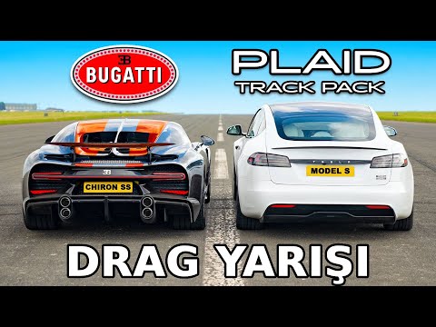Bugatti Chiron Super Sport ve Model S Plaid Track Pack: DRAG YARIŞI