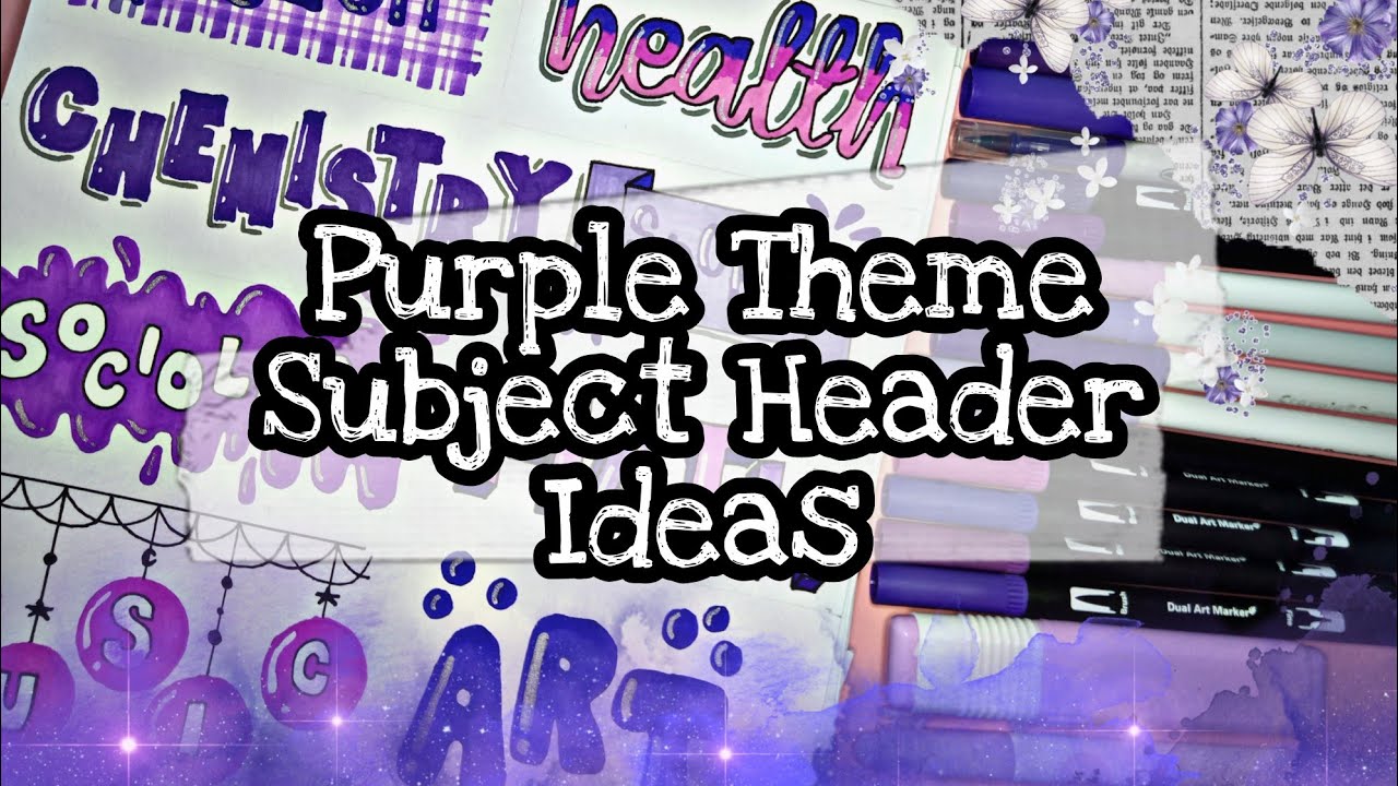 PURPLE THEME Subject Header Ideas Pauline S Diary YouTube Maxresdefault