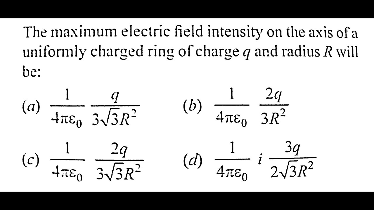 Find the electric field at centre of semicircular ring shown in figure . -  YouTube