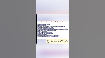 Docker Optimization methods? | How to Optimise Docker images? #devops #dockeroptimization #docker