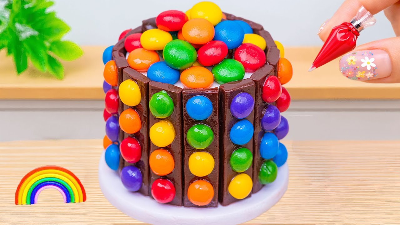 Mini Rainbow Cake Recipe With Chocolate 🌈 Stunning Miniature Rainbow POP IT Chocolate Cake Ideas
