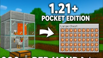 Easy Chicken Farm in Minecraft Bedrock 1.21+ 🐔 | Unlimited Chicken,Feathers #Minecraft #Farm #video