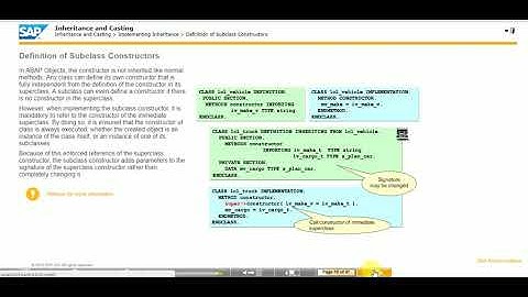 SAP ABAP Training Video Series  || Inheritance and Casting  TAW 12 (Unit3)