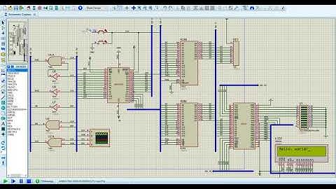 virtual 6502 CPU with LCD panel "Hello, World"