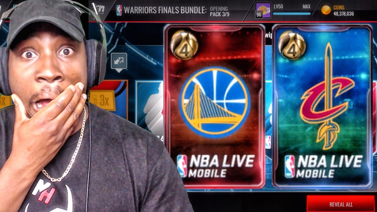WARRIORS & CAVALIERS NBA FINALS PACK OPENING! NBA Live Mobile 16 Gameplay Ep. 125 qjb nba