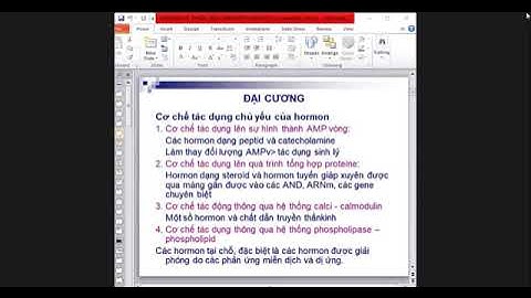 Bài giảng Hormon và các thuốc điều trị rối loạn nội tiết