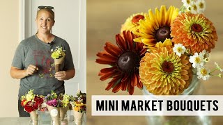 Harvesting & Making Mini Market Bouquets!!  Farmer's Market Addon  Flower Farming, NW Iowa, Zone 5