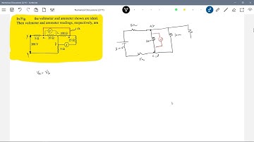 14) JEE |  Find the reading of ammeter and voltmeter in a  given circuit