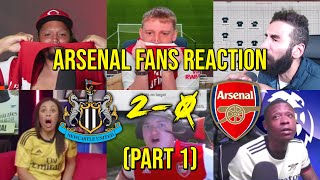 ARSENAL FANS REACTION TO NEWCASTLE UNITED 2 - 0 ARSENAL (PART 1) | FANS CHANNEL