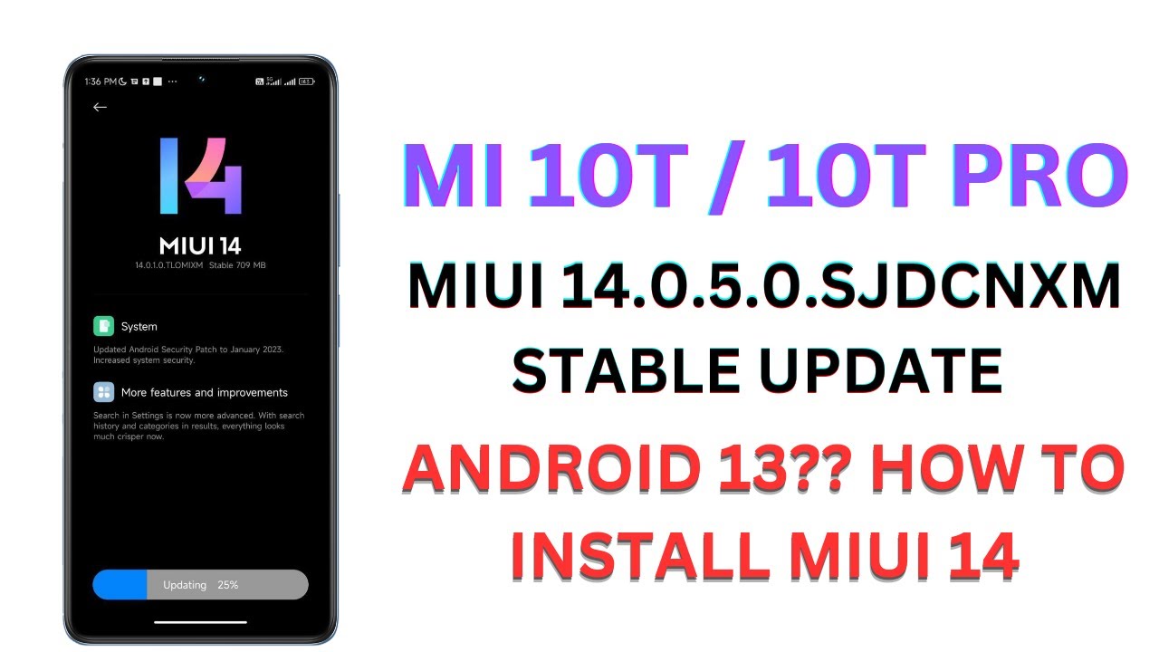 Mi 10T / 10T Pro MIUI 14 Stable Update Released | Mi 10T / 10T Pro Android  13 | MIUI 14.0.5.0 Update - YouTube