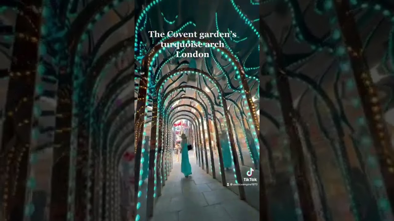 Turquoise arch Covent Garden London
