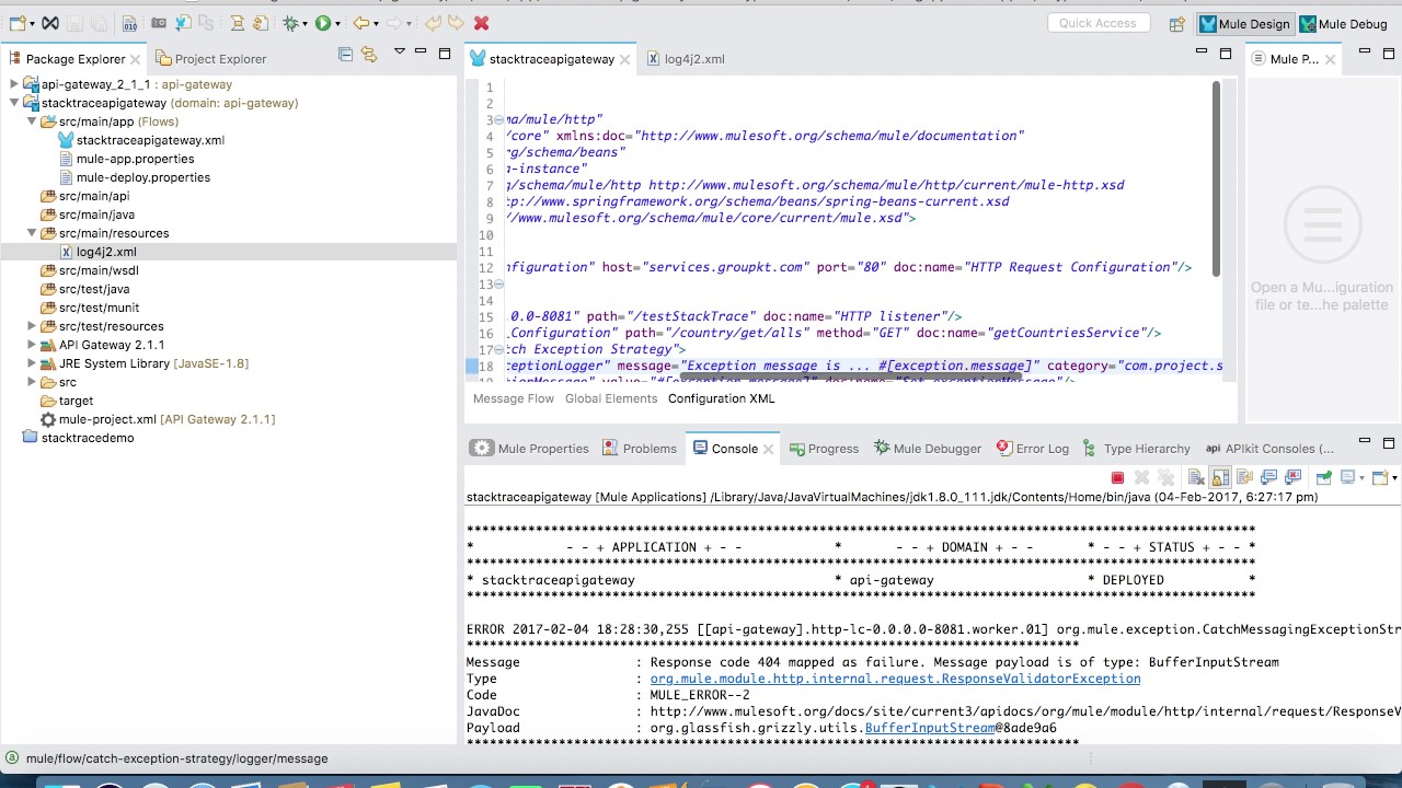 How to avoid printing StackTraces in logs with Mule Runtimes - YouTube