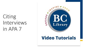 Citing Interviews in APA 7