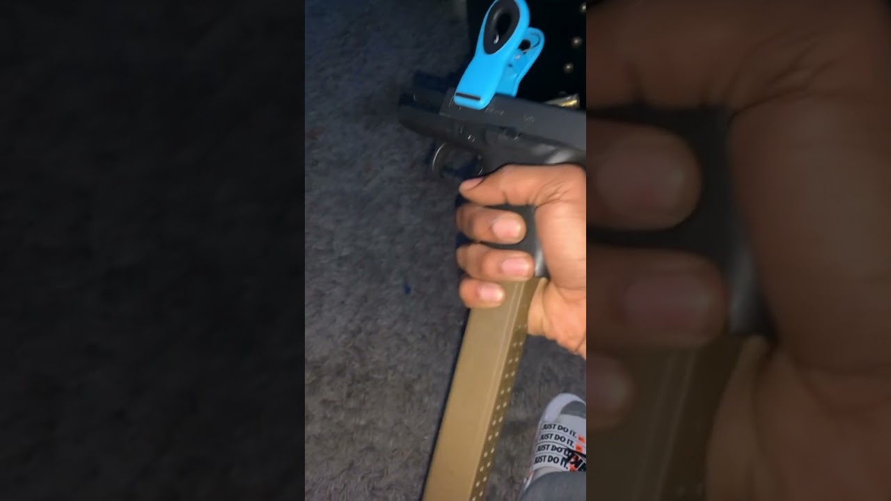 Custom Glock 43 chambered in 556🦇