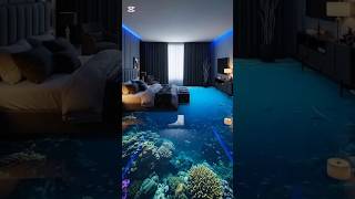 Ocean Floor Bedroom Transformation 🌊😱 Unreal Epoxy Design! #epoxyfloor #oddlysatisfying