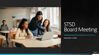 September 8, 2026, STSD School Board Meeting