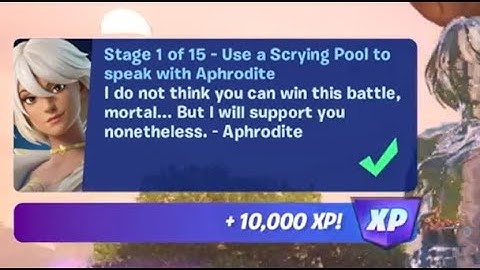 Fortnite - Use the Scrying Pool to speak to Aphrodite - Chapter 5 Season 2