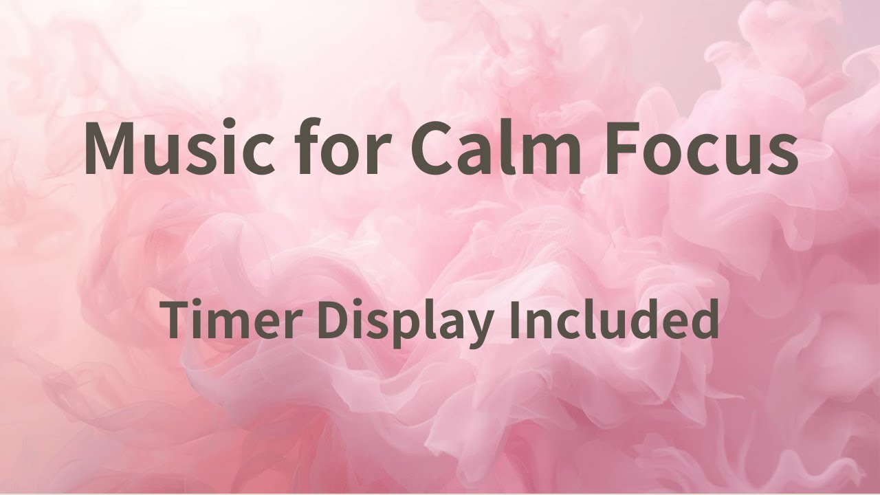 Soft Pink | Pomodoro Timer 25/5 | Calm Focus Music | Deep Work Session