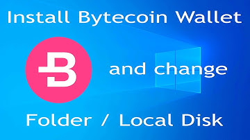 Install Bytecoin Desktop Wallet and change Blockchain Folder/Local Disk