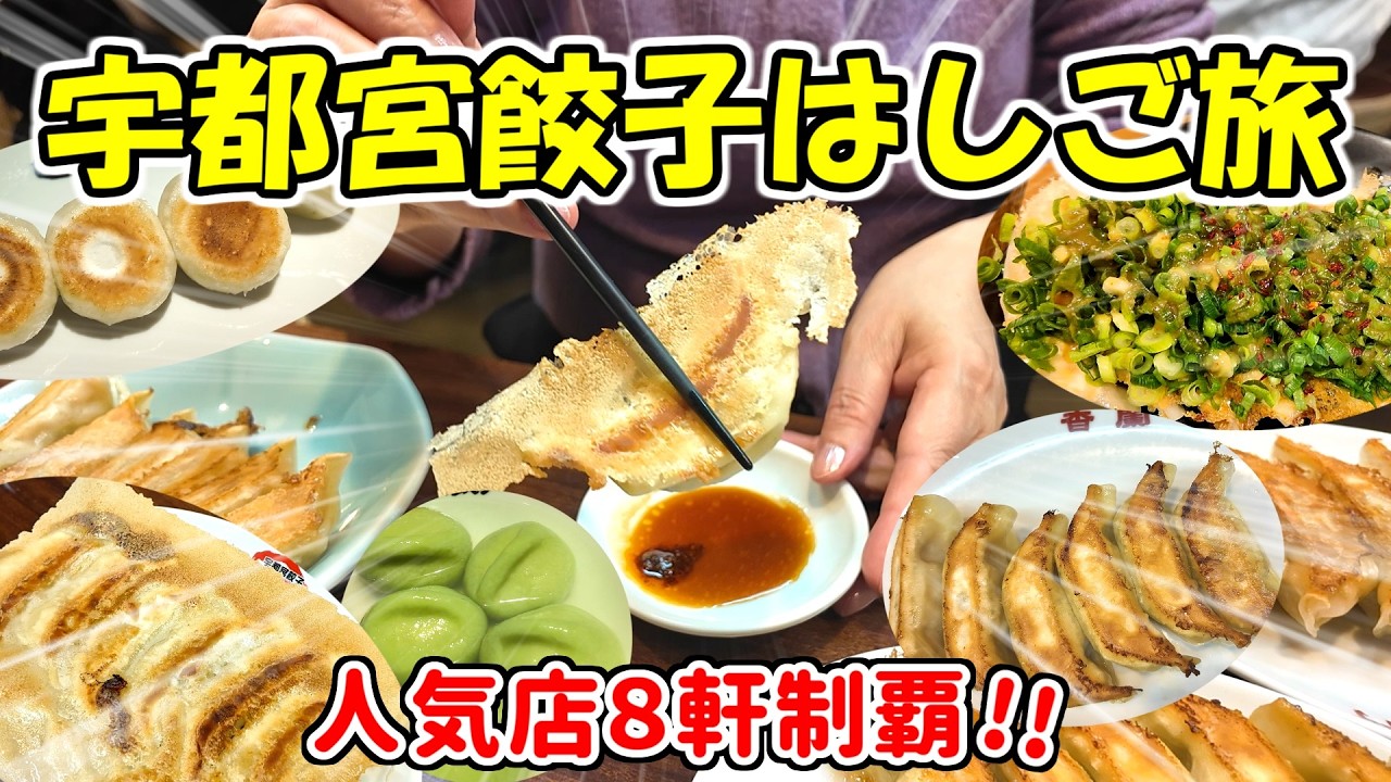 【宇都宮餃子食べ歩き】もう餃子とビールだけでいい！宇都宮餃子を食べまくる夫婦の小旅行！！