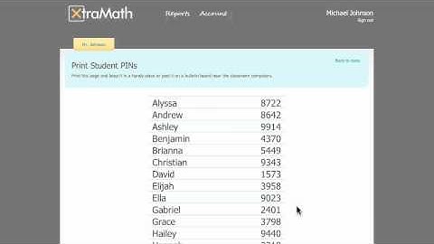 Setting up your class in XtraMath
