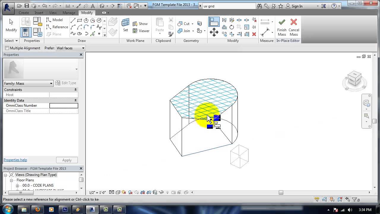 Revit 2014: Massing Environment - UV Grid Alignment - YouTube