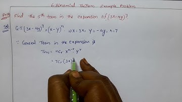 || INTER MATHS-2A || CHAPTER-6 || BINOMIAL THEOREM || EXAMPLE PROBLEM || TO FIND 5TH TERM ||