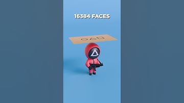 Cloth simulation 16384 Faces #squidgame #3danimation #blender #satisfying