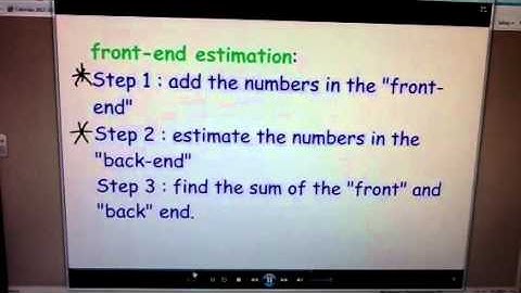 Front-end Estimation to add decimals