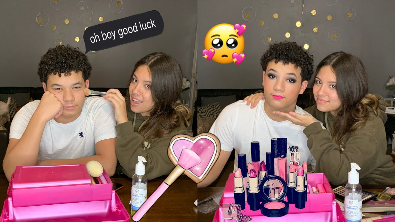 GIRLFRIEND DOES MY MAKEUP!!! | 🧑🏻‍🦱💙👩🏻
