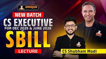 SBILL CS EXECUTIVE LECTURE 2 DEC 25/JUNE 26 | DEMO | CS SHUBHAM MODI