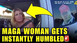 MAGA Woman Gets INSTANT KARMA When COPS Pull Out The Cuffs