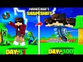 Minecraft shape shift into mobs 100 days | minecraft shapeshifter 