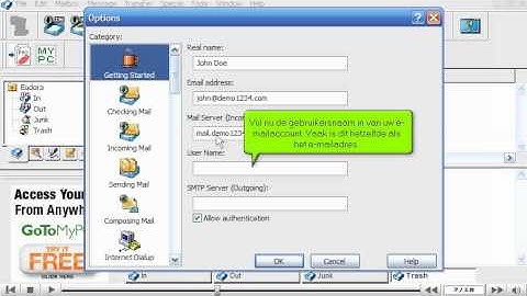 Een email account instellen in Eudora