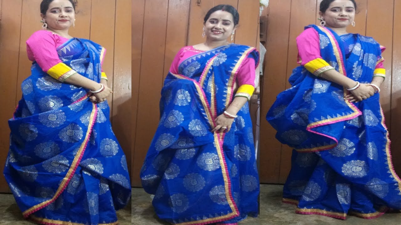How to wear a wedding saree in bengali style//Bengali traditional saree