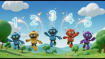 Five Little Robots on the Rocket Ride | Fun Robot Counting Song for Kids | Silly Space Rhyme