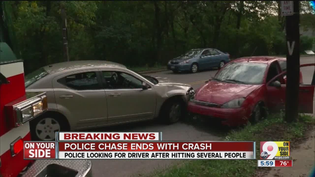 Police chase ends with crash - YouTube