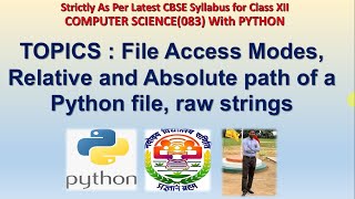 Lecture 22: File Access Modes, Relative and Absolute path of a Python file, raw strings Net Worth