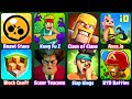 Brawl Stars,Kung Fu Z,Clash of Clans,Axes.io,Block Craft 3D,Scary Teacher 3D,Slap Kings,BTD Battles