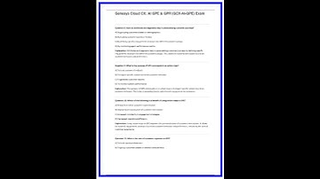 Genesys Cloud CX AI GPE  GPR GCXAIGPE Exam1398 636x882