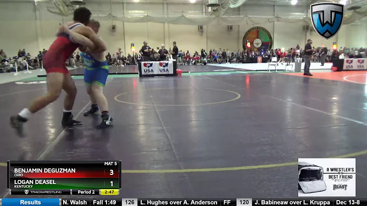Junior Men 220 Benjamin DeGuzman Ohio Vs Logan Dea...