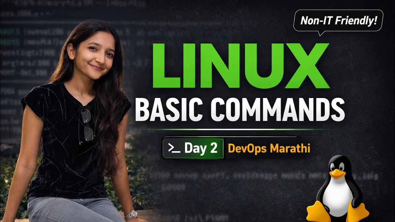 Linux Basic Commands | Day 2 DevOps Series | Beginner Friendly (Marathi + English)