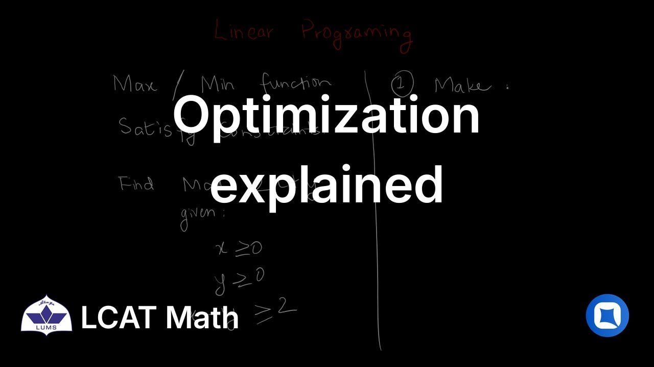 LUMS LCAT Математика | 6.1 Оптимизация | Каллам