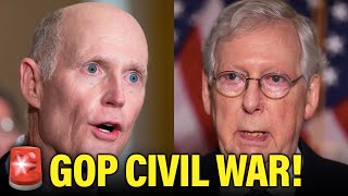 NEW: Senate Meeting EXPLODES in Anger as Rick Scott CHALLENGES McConnell