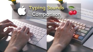 Apple Magic Keyboard vs Anne Pro(Cherry RGB Red Switches) Typing Sounds Comparison
