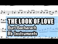 The look of love bb instruments sheet music backing track play along partitura